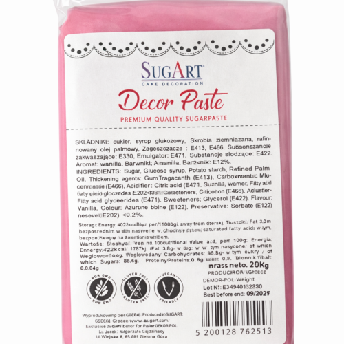 Masa Cukrowa - Decor Paste Różowa1kg