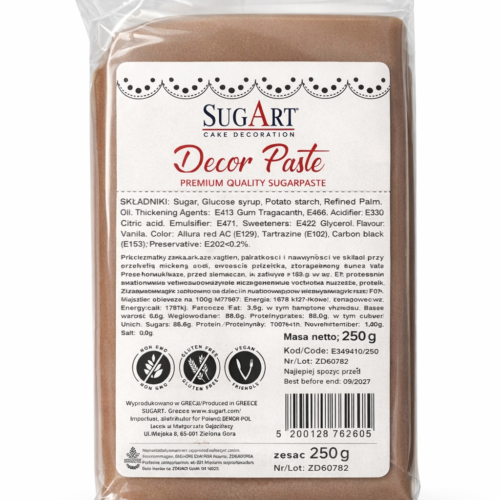 Masa cukrowa - Decor Paste - Brązowa 250g