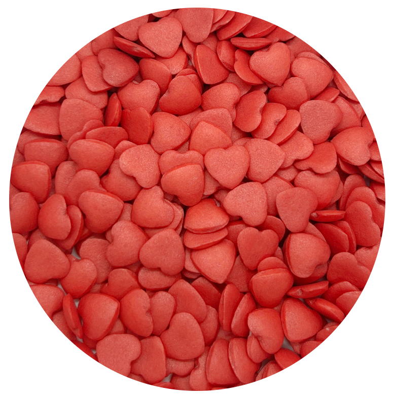 Serca perłowe czerwone 40g