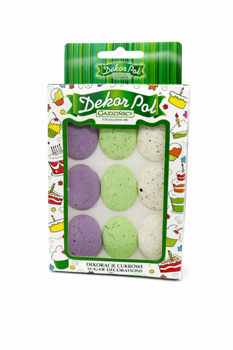 Pisanki nakrapiane - beziki 9szt.