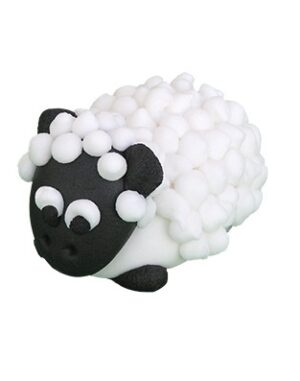 Figurki świąteczne Baranek leżący - czarny