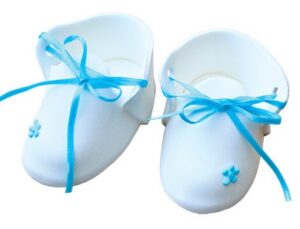 Para bucików - biało- niebieskie