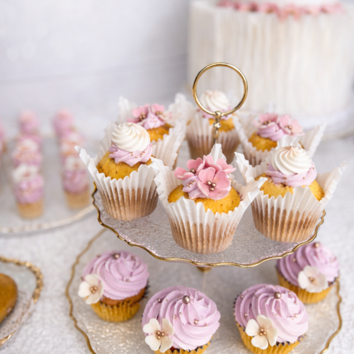 Różaniec pudrowy róż 6szt.