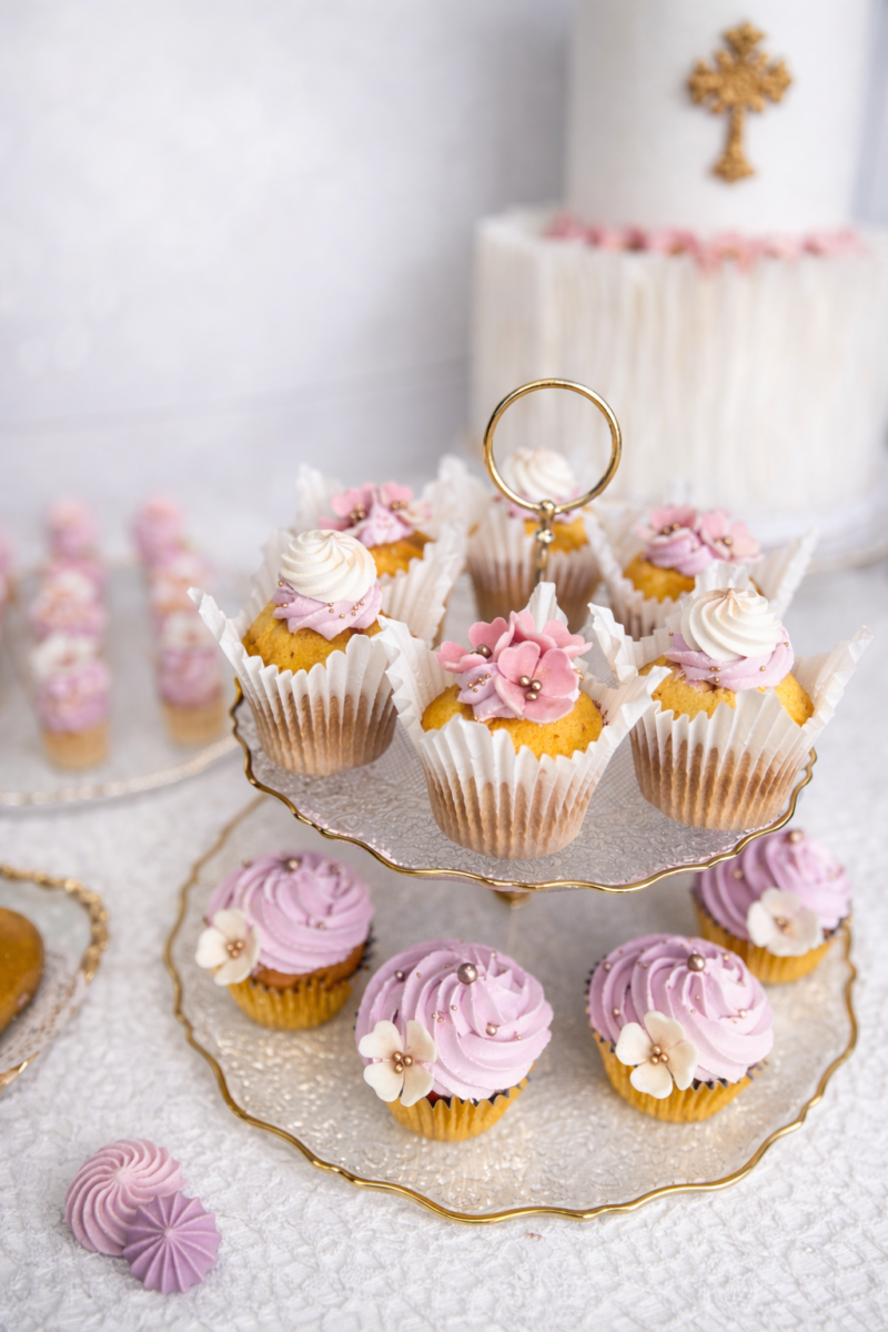 Różaniec pudrowy róż 6szt.