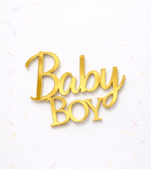 Złoty napis "Baby Boy"
