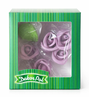 Zestaw śr. róża fioletowa + listki