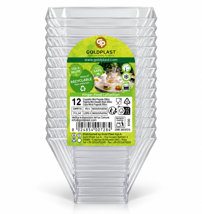 Plastikowe pucharki do deserów 200ml